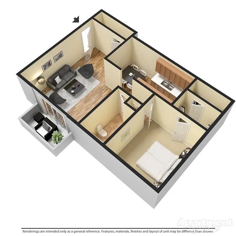 Boulder Creek Apartments – 1bedroom
