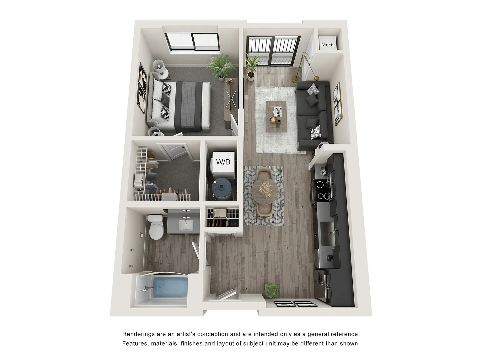 The Abbey Townhomes and Flats – 1bdx1ba