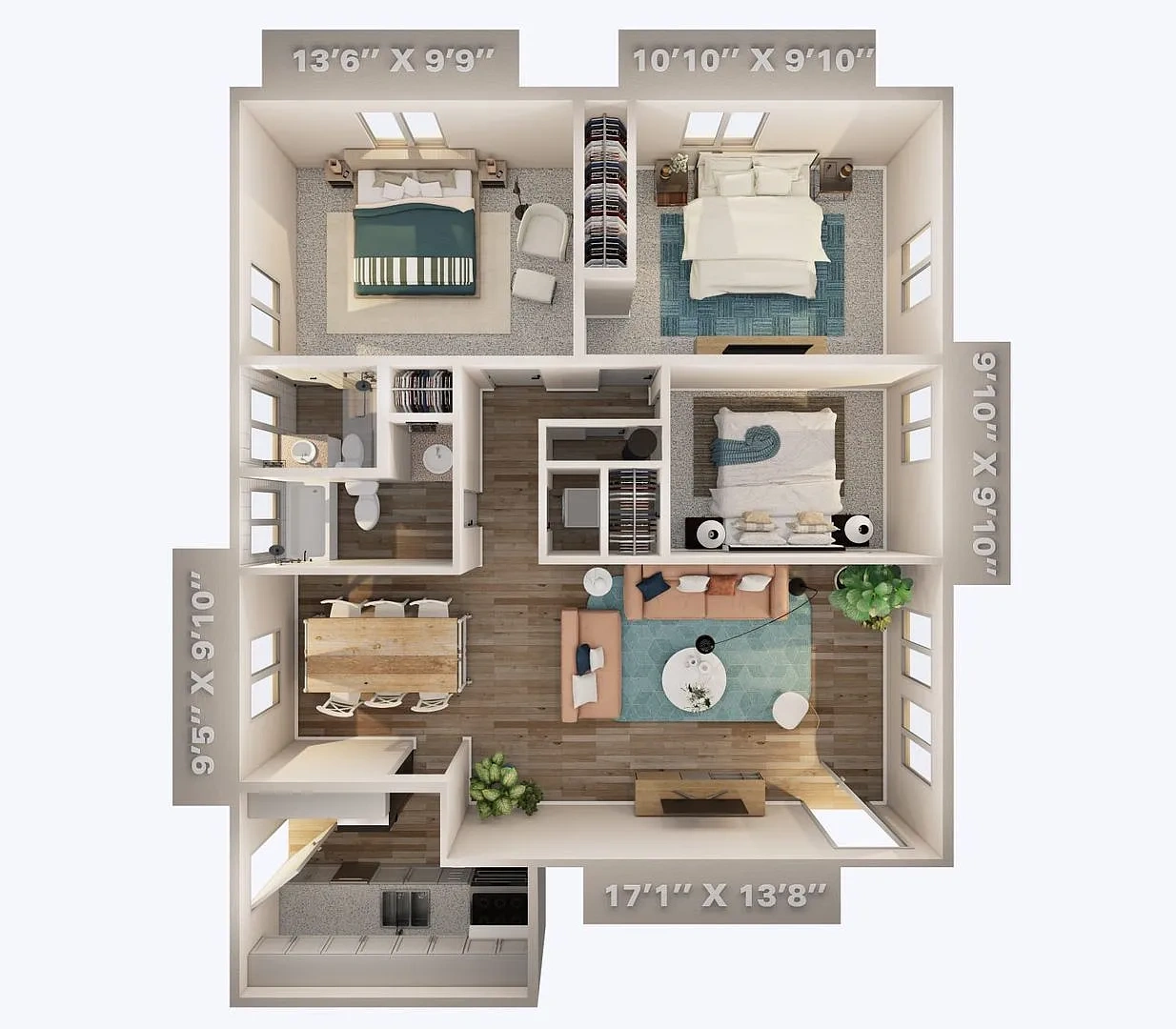 Parkview Apartments & Townhomes – Floor plan