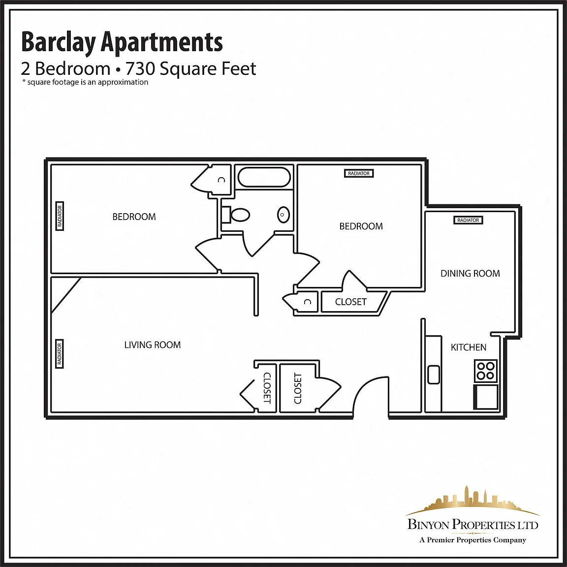 Essex-Morley and Barclay Apartments – BC 2 Bedroom