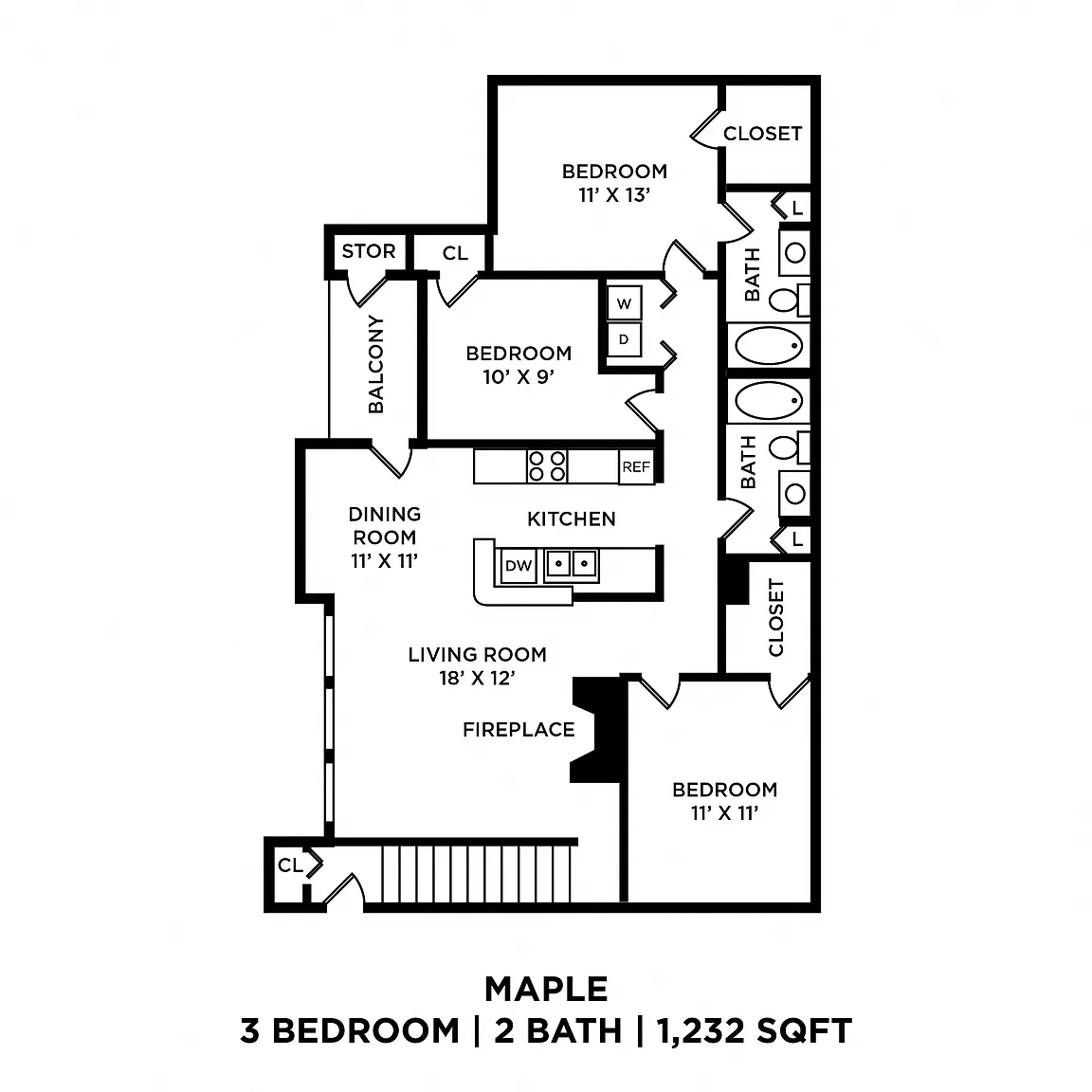 Park Laureate Apartment Homes – Floor plan