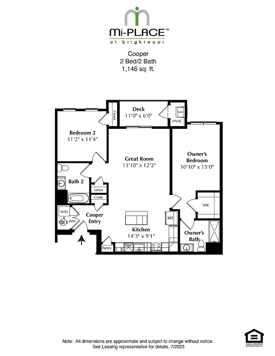 MI PLACE AT BRIGHTMOOR – Floor plan