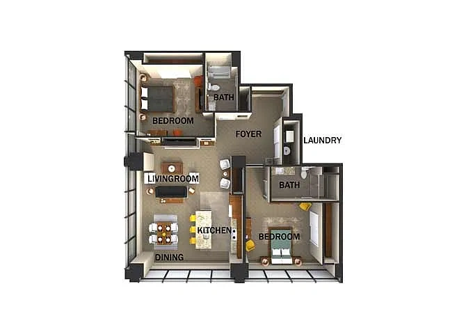 Residences at 1717 – Suite Style J