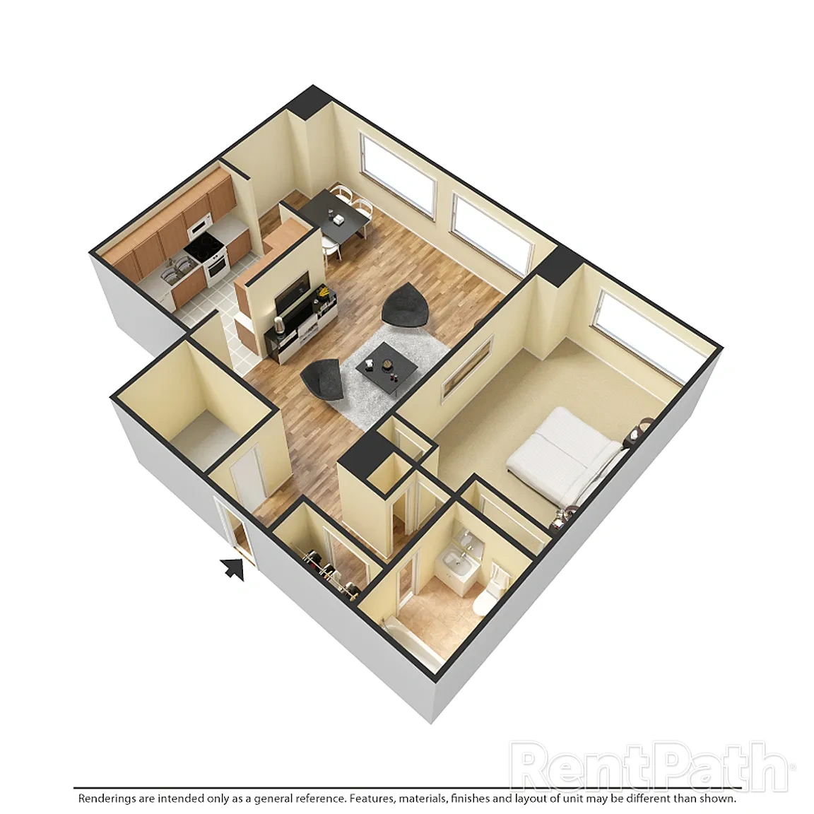 Marine Towers West – 101 - 1 Bdrm, 1 Bath