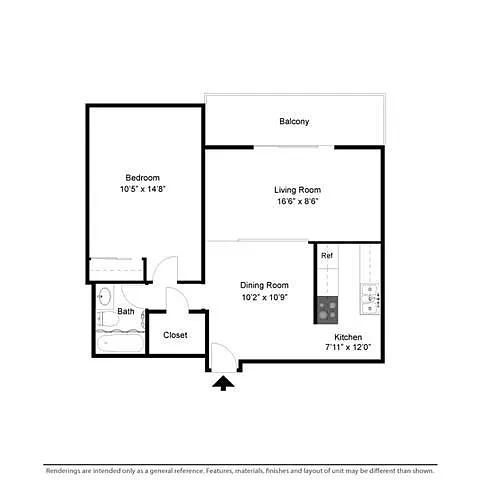 Willoughby Hills Towers – 1 Bed 1 Bath Step-Down