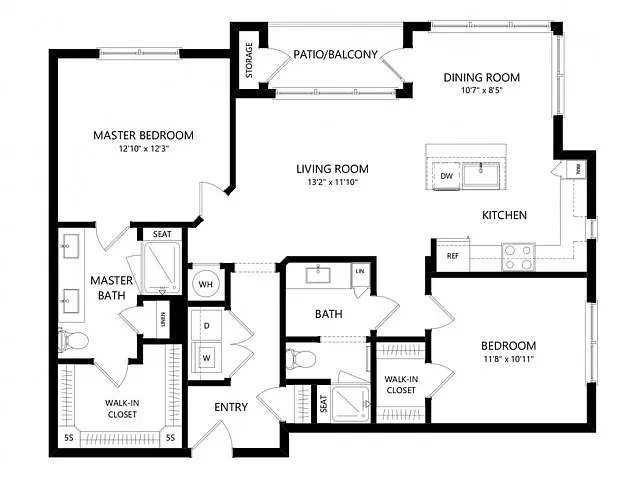 Overture West Ashley 55+ Apartment Homes – Floor plan