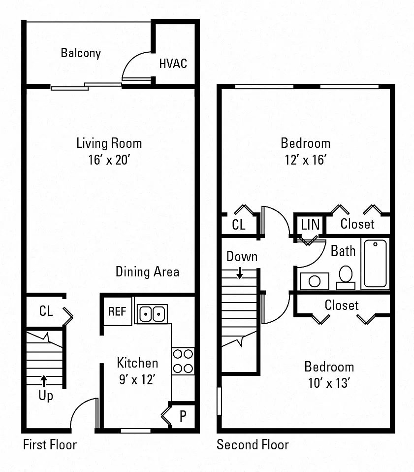 The Cascades Apartments and Townhomes – Floor plan