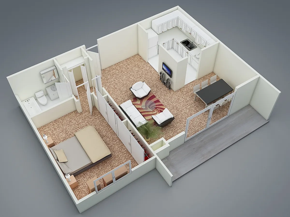 Concord Apartments – One Bedroom Standard