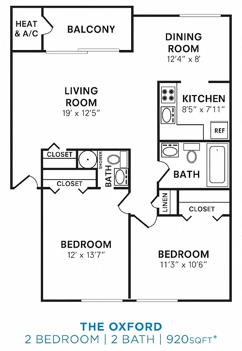 Gwynn Oaks Landing Apartments and Townhomes – Floor plan