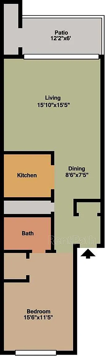 Campus View Apartments – Small One Bedroom