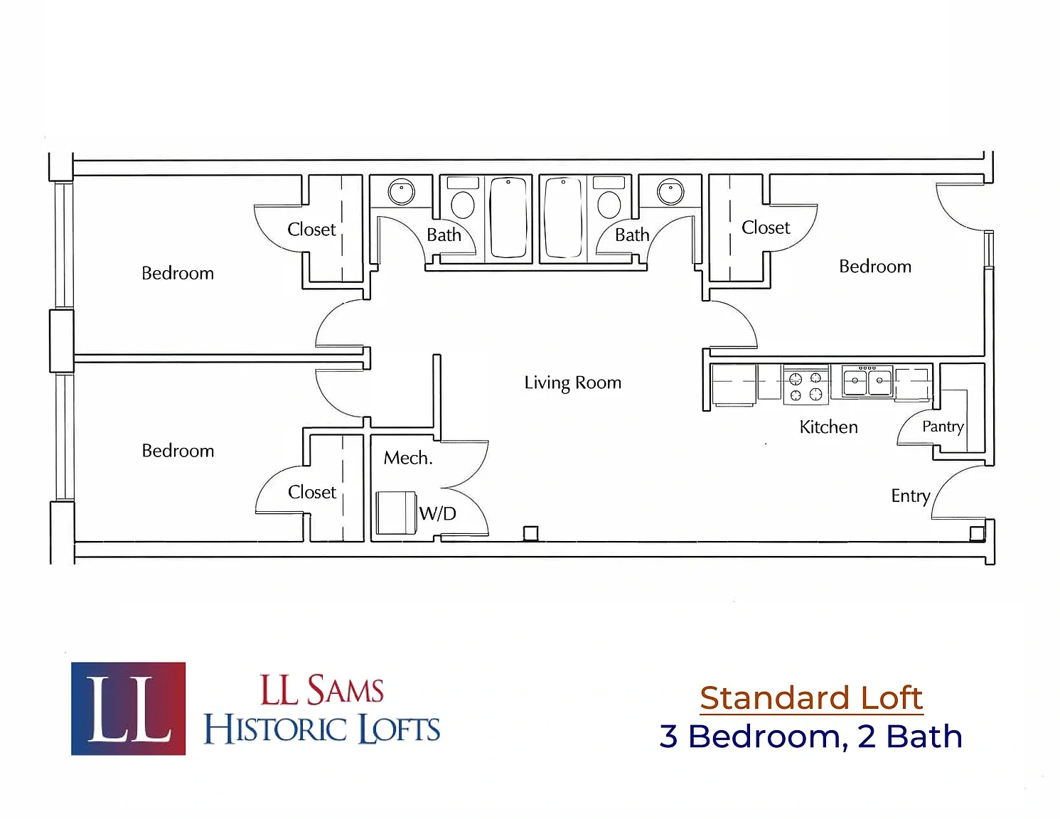 LL Sams Apartments – Floor plan
