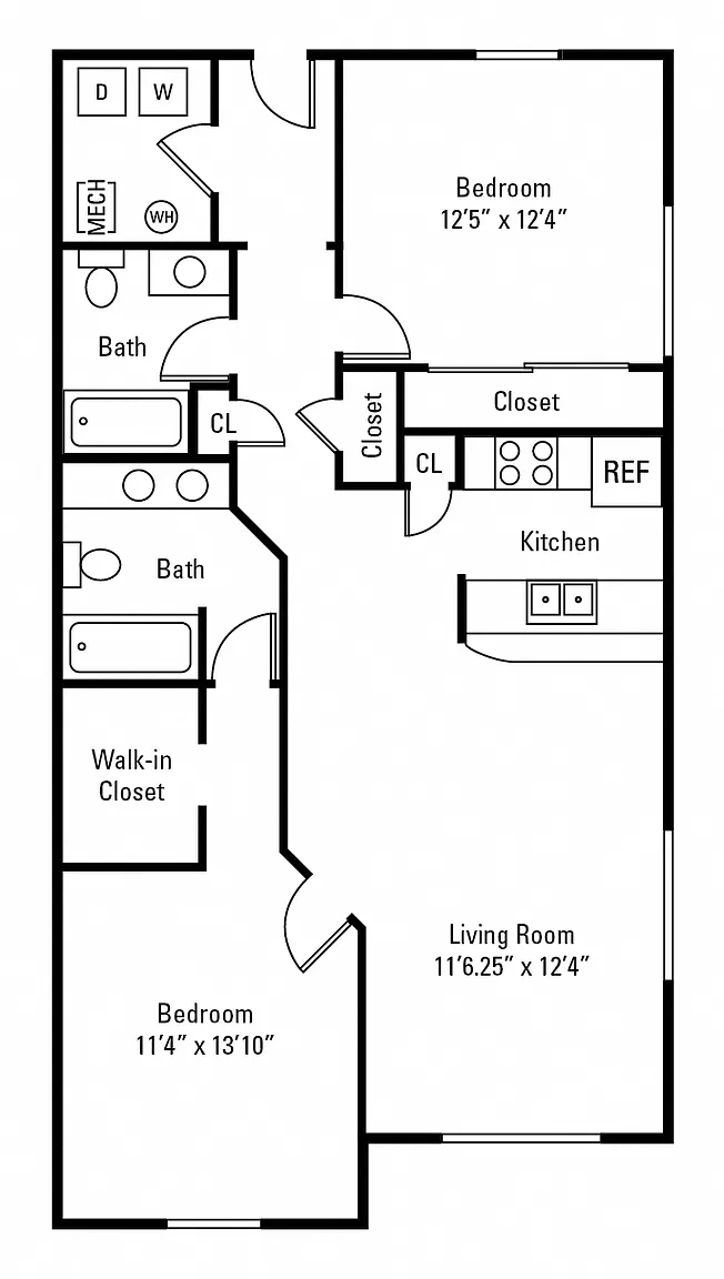 Christopher Wren Apartments and Townhomes – Floor plan