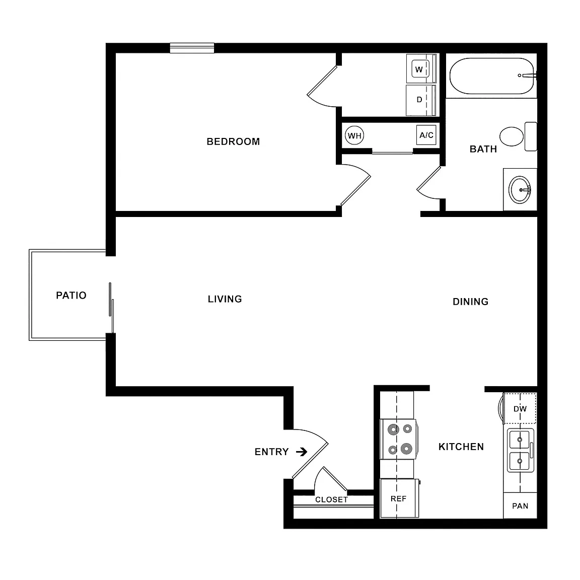 Oak Manor Apartments – Floor plan