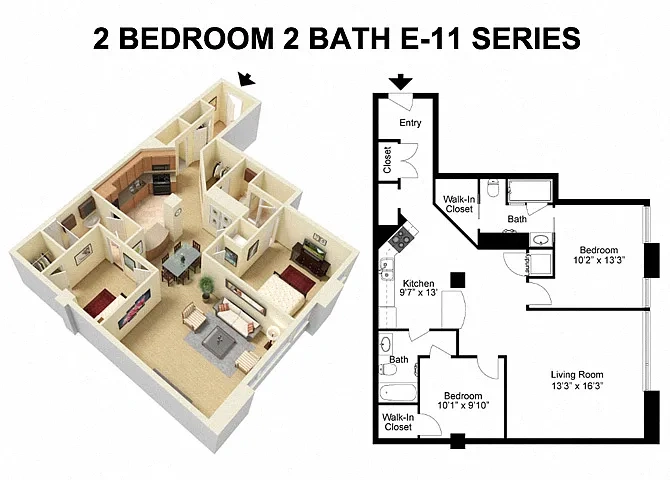 The Residences at 668 – 2 Bed 2 Bath - Euclid Avenue