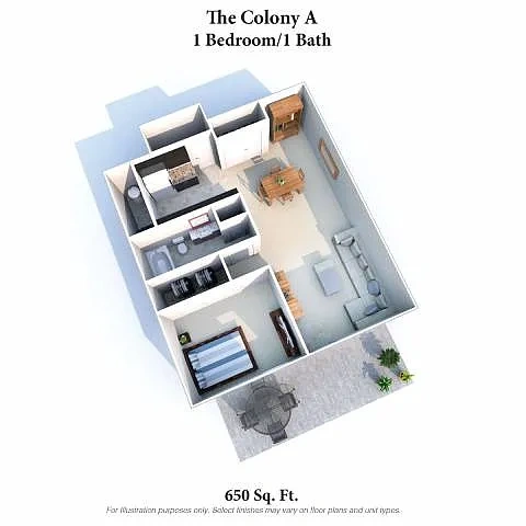 Miamisburg by the Mall – The Colony: 1 Bed, 1 Bath