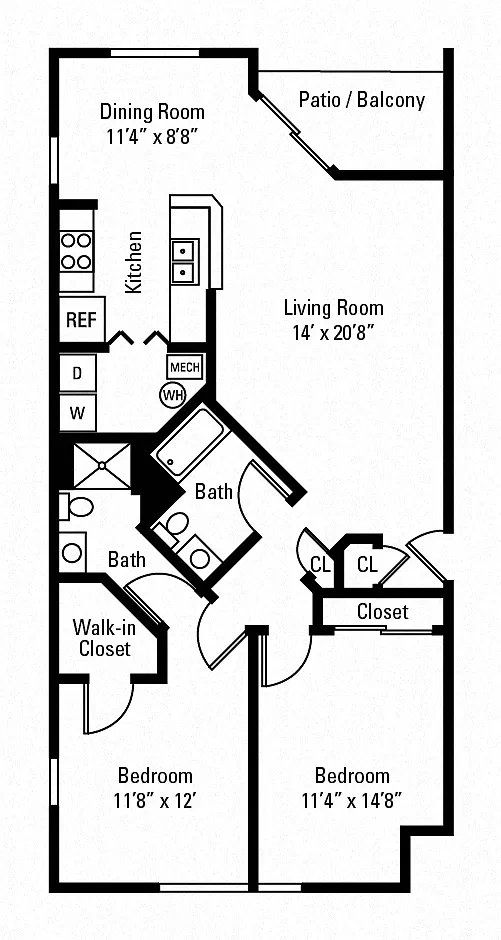 The Woods at Polaris Parkway Apartment Homes – Floor plan