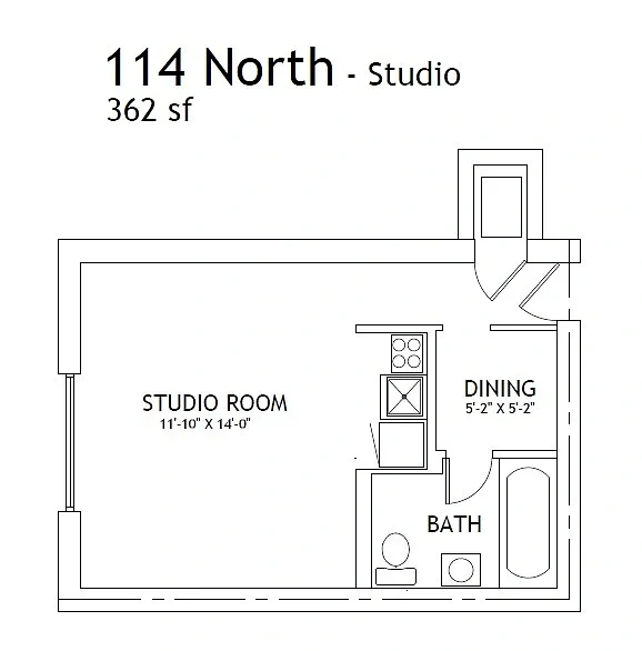 114 North Apartments – Studio