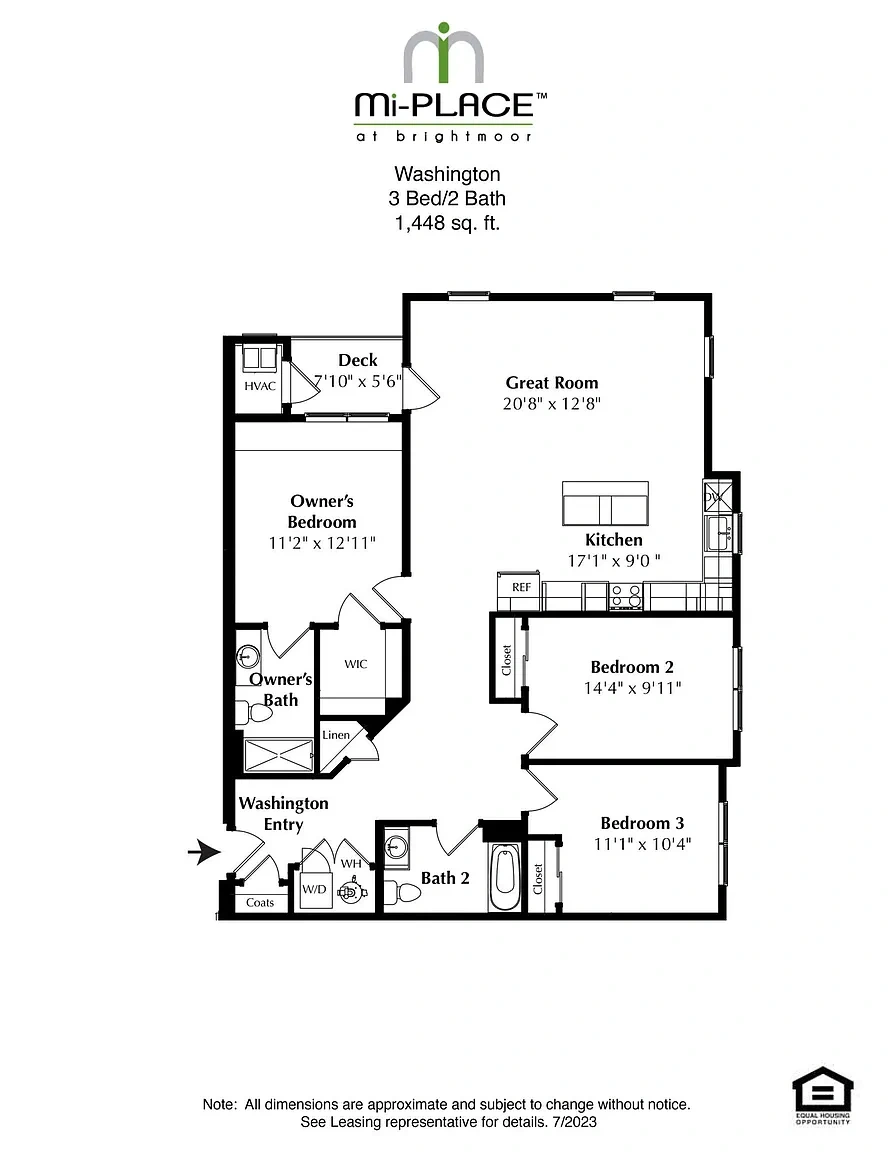 MI PLACE AT BRIGHTMOOR – Floor plan