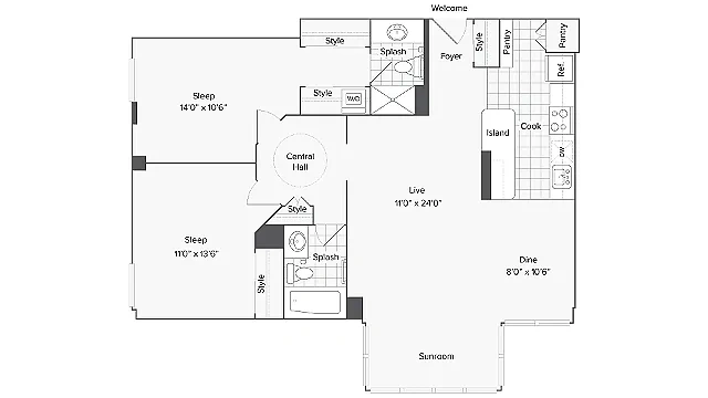 Arrive North Bethesda – Floor plan