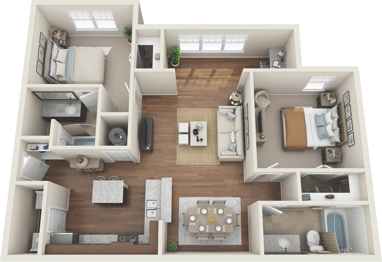 Claiborne Crossing Apartments – Floor plan