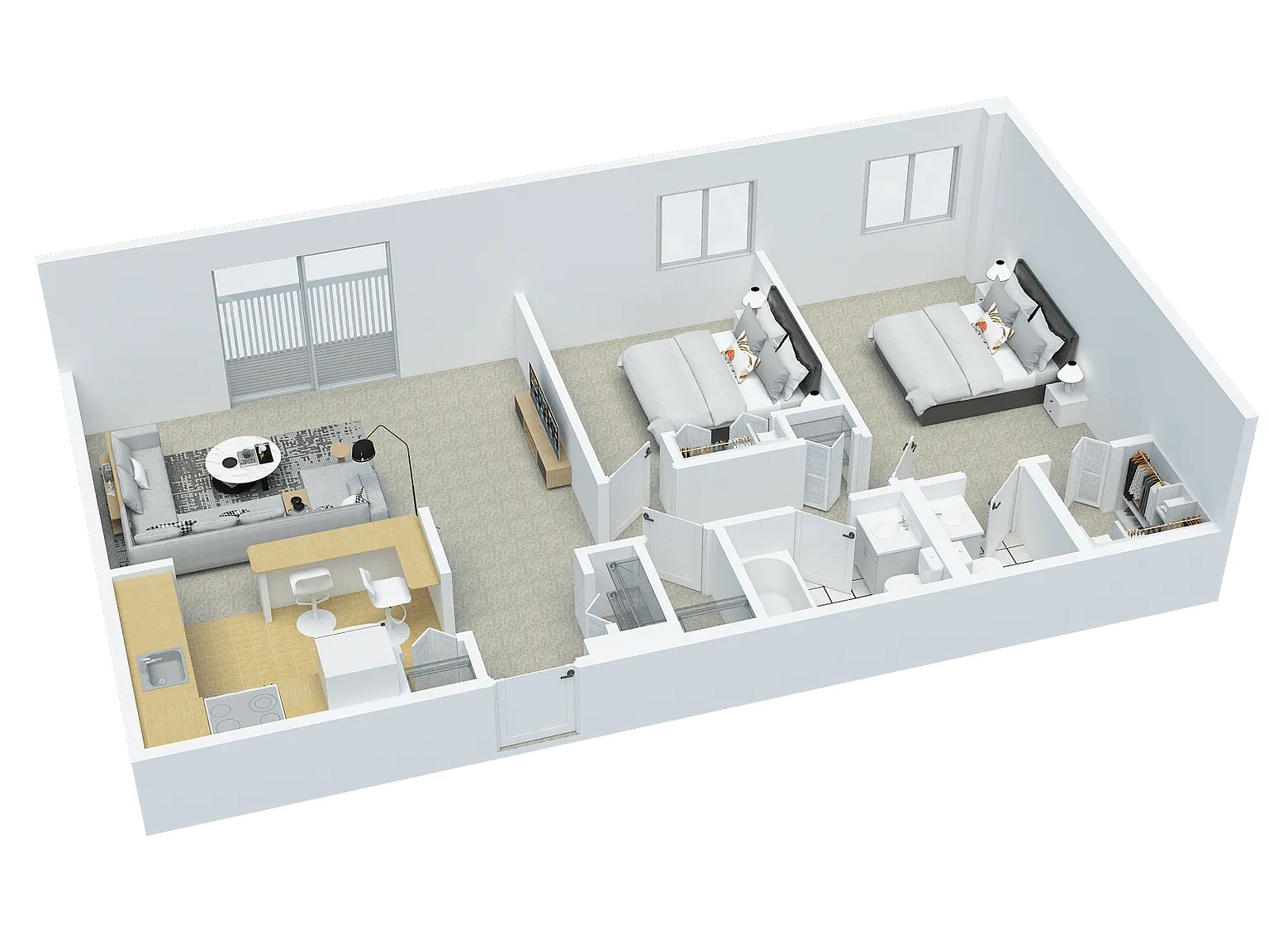 Bridlewood Apartments – 2 BD 1 and a half BA type G