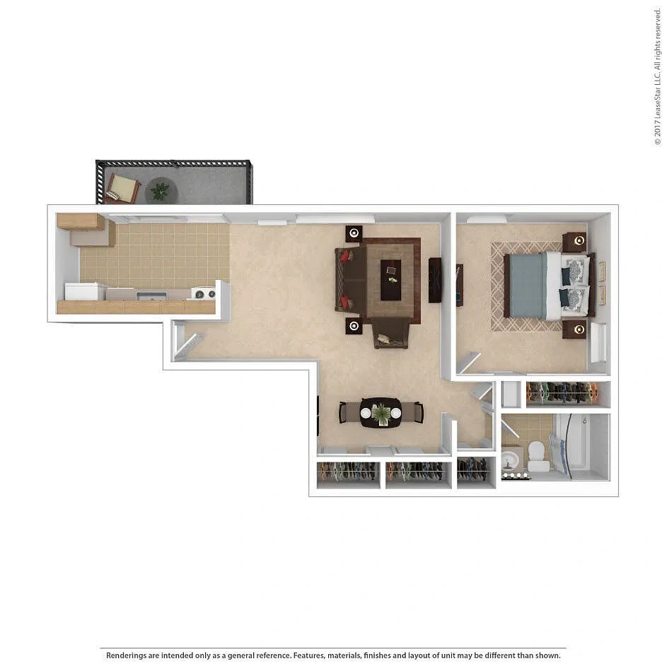 Deer Creek – 1 Bedroom Walkout Kitchen