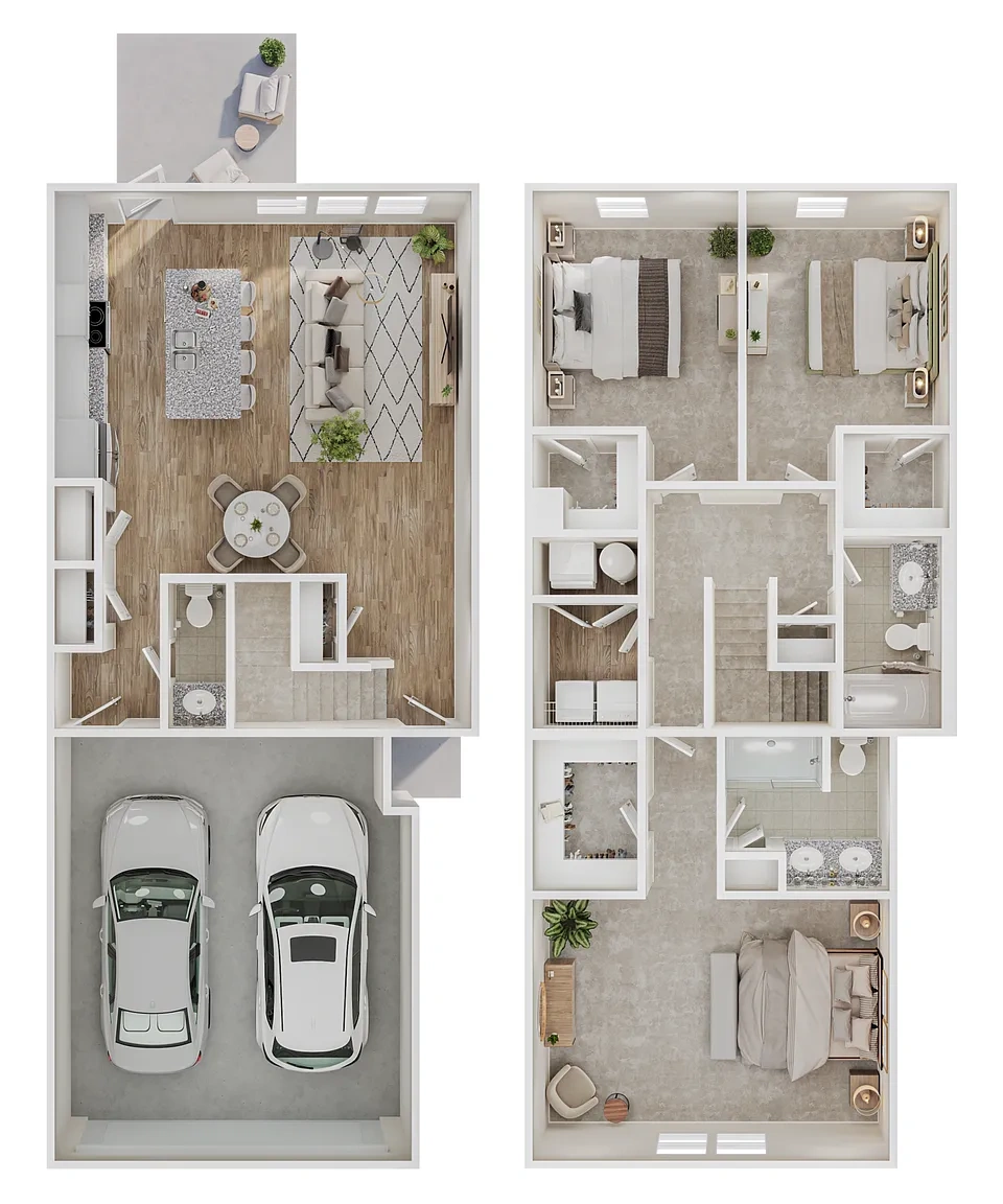 Alcott Olmsted – 3 Bed/ 2.5 Bath Townhome A