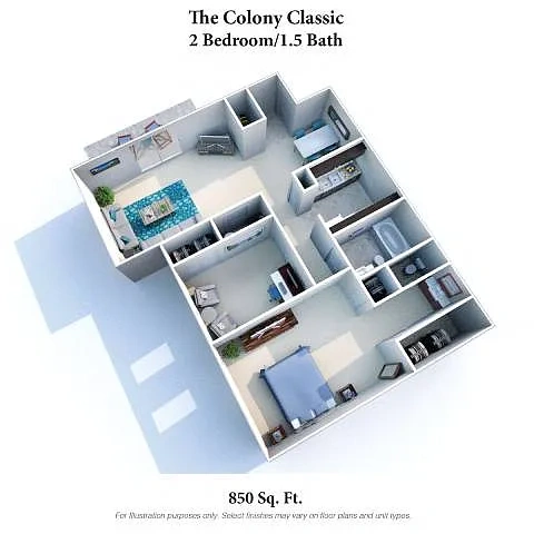 Miamisburg by the Mall – The Colony Classic: 2 Bed, 1.5 Bath