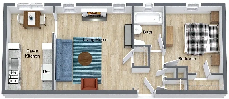 Lewis Manor Apartments – 1 Bedroom 1 Bath
