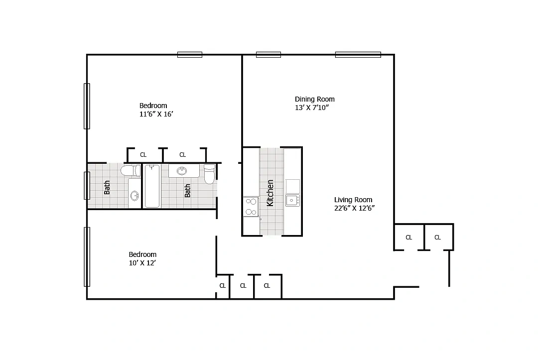 Harbor Terrace Apartments – Floor plan