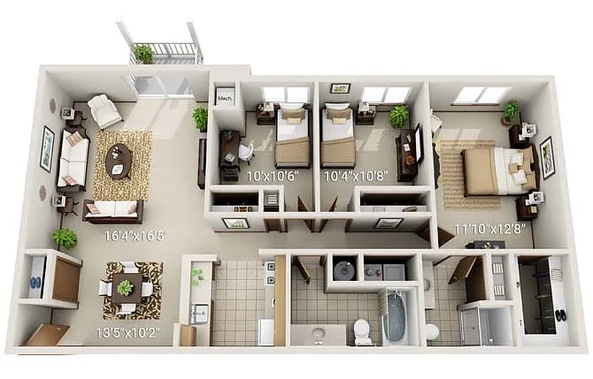 Big Creek Apartments – C1 Garden