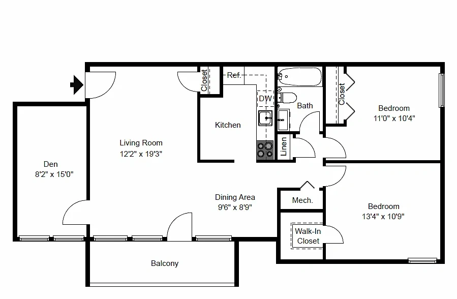 Seven Springs Apartments – Floor plan