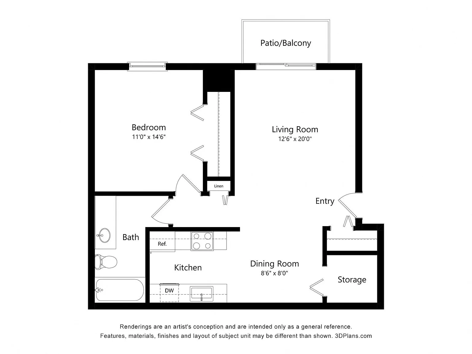 Fox Pointe Apartments – Floor plan