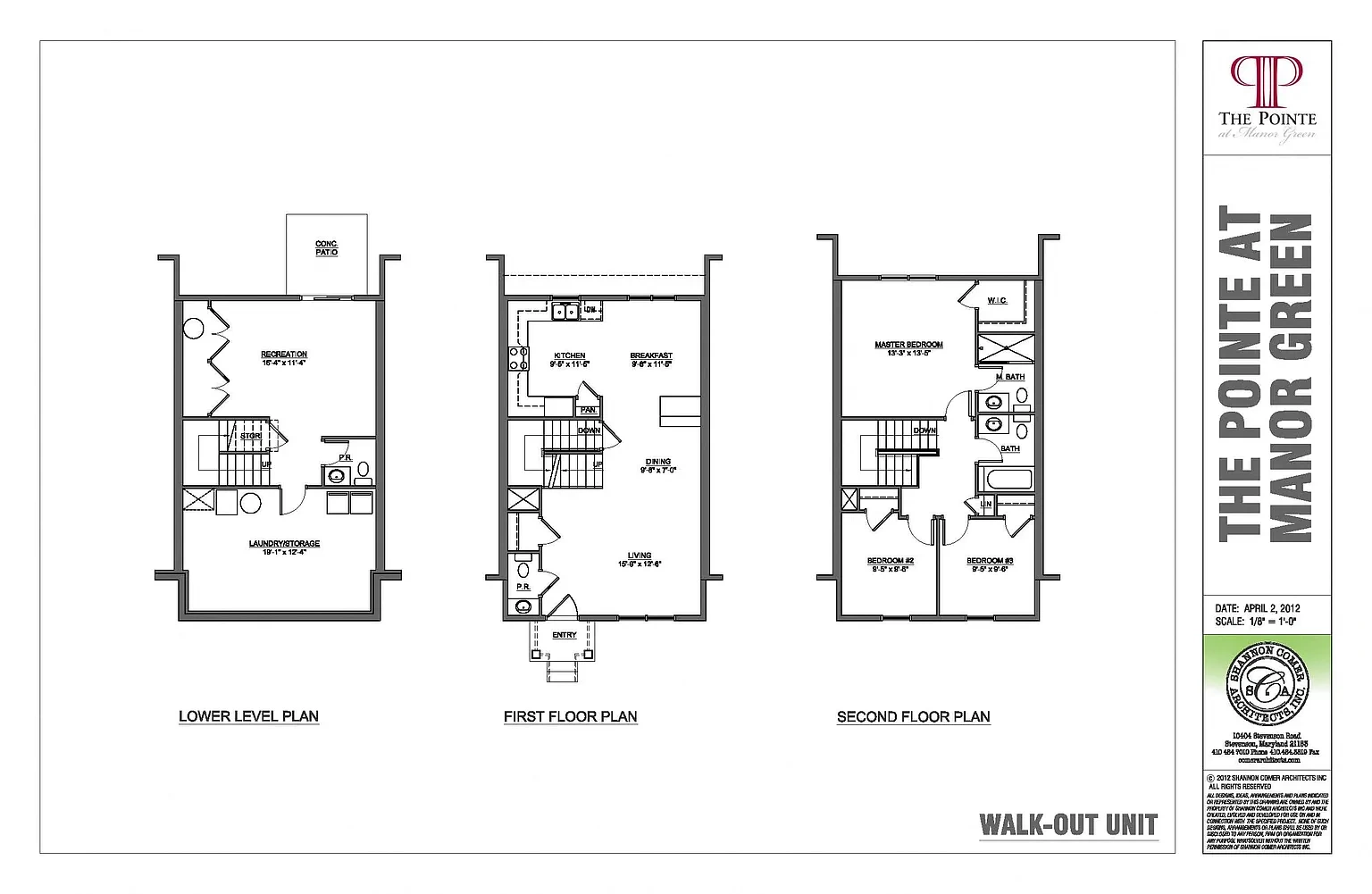 The Pointe at Manorgreen Townhomes – Floor plan