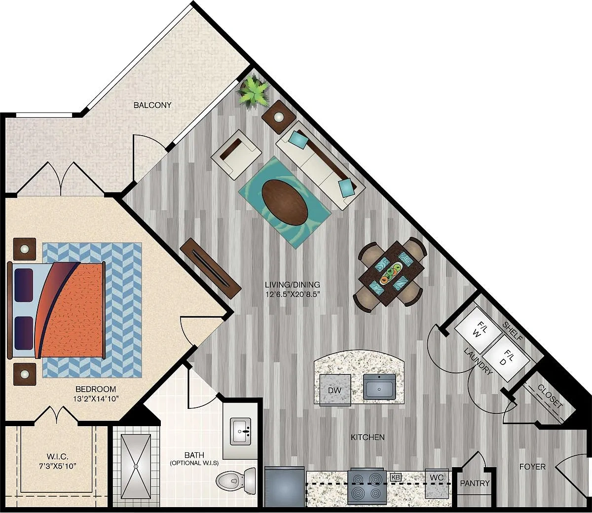 The Vue at Creve Coeur Apartments – Floor plan