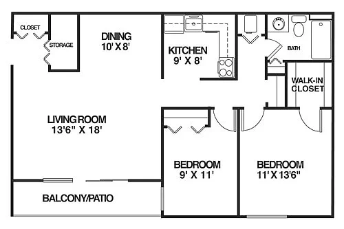 Arbor Court – 201-B1 - 2 Bdrm, 1 Bath