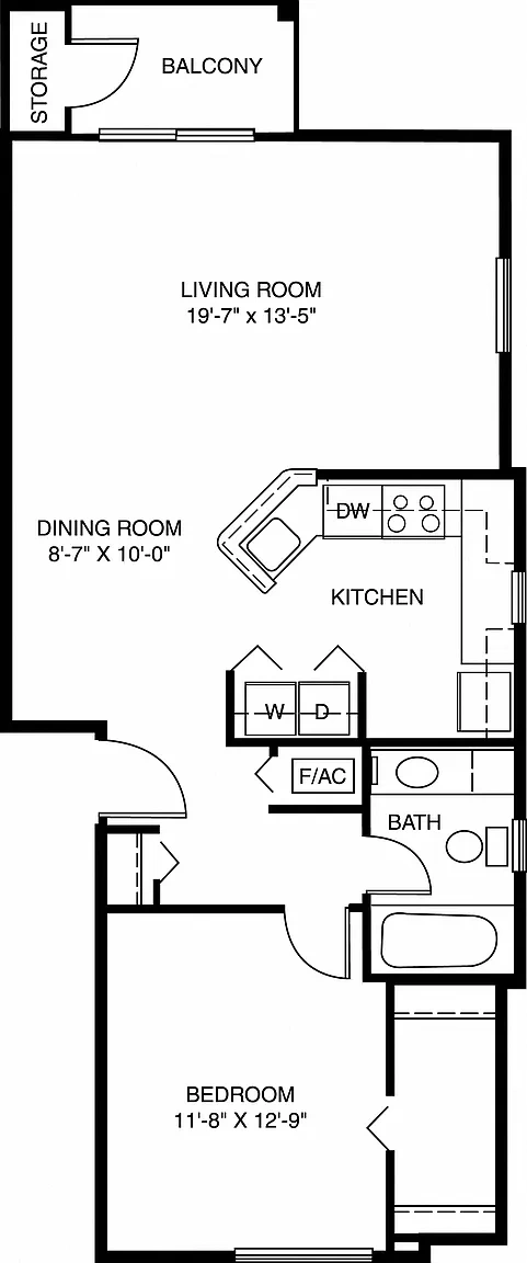 Tracy Creek Apartment Homes – Floor plan