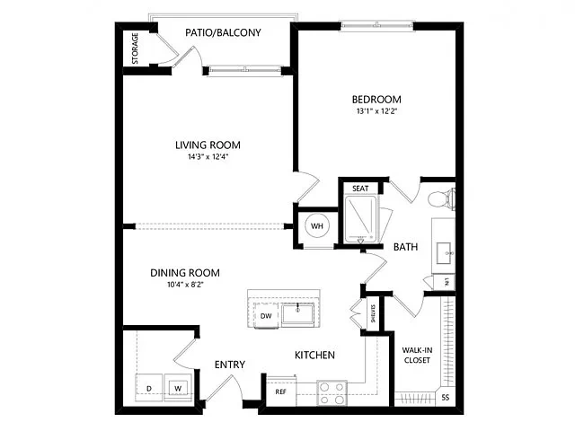 Overture West Ashley 55+ Apartment Homes – Floor plan