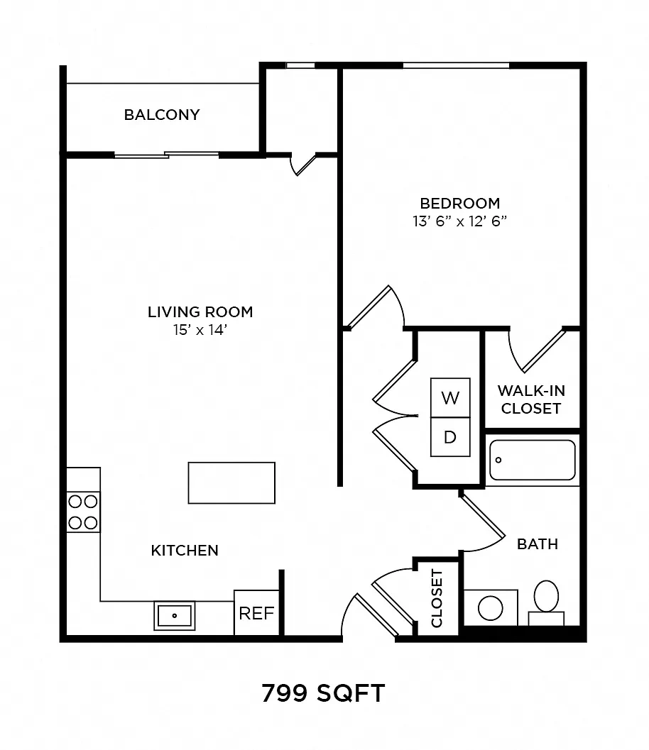 Park West 205 Apartment Homes – Floor plan