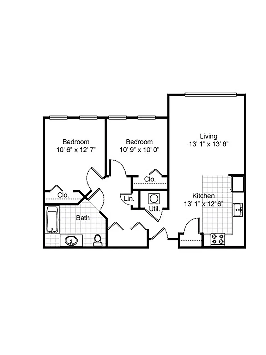 Tremont Pointe Apartments – Two Bedroom Garden