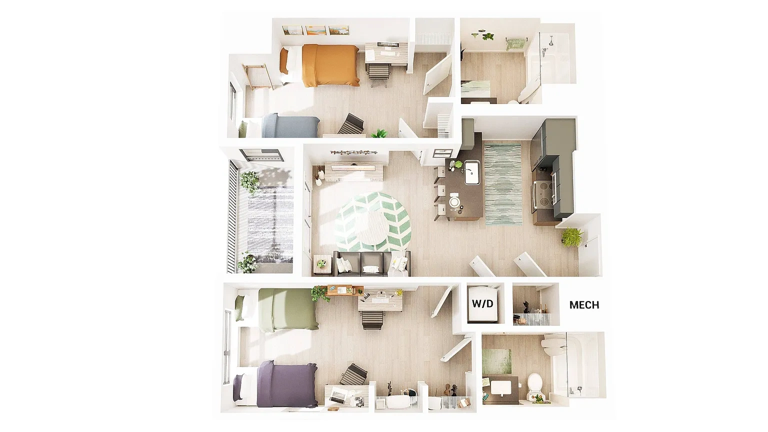 Union Grantville - Lease by the Bed – Floor plan