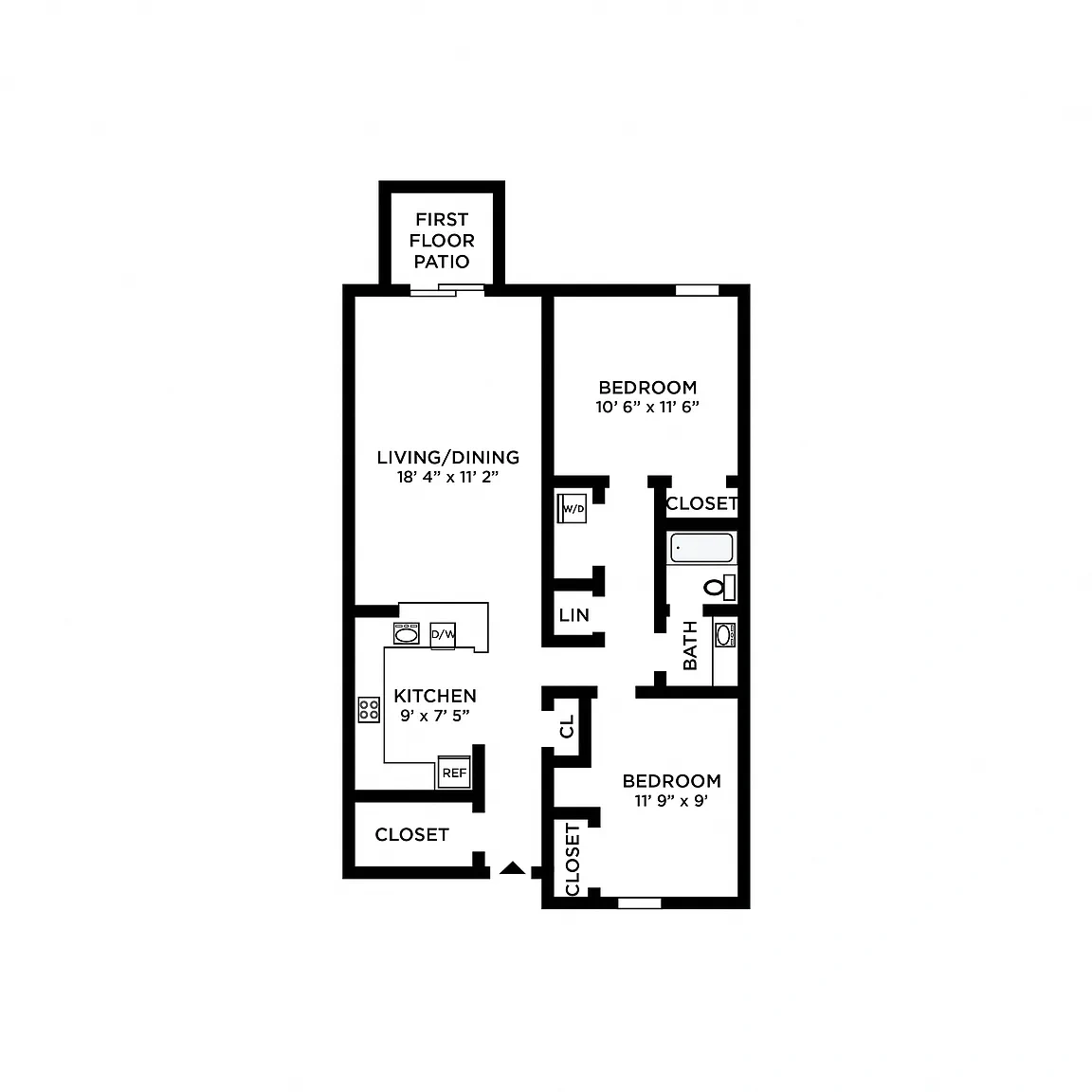 St. Marys Landing Apartments and Townhomes – Floor plan