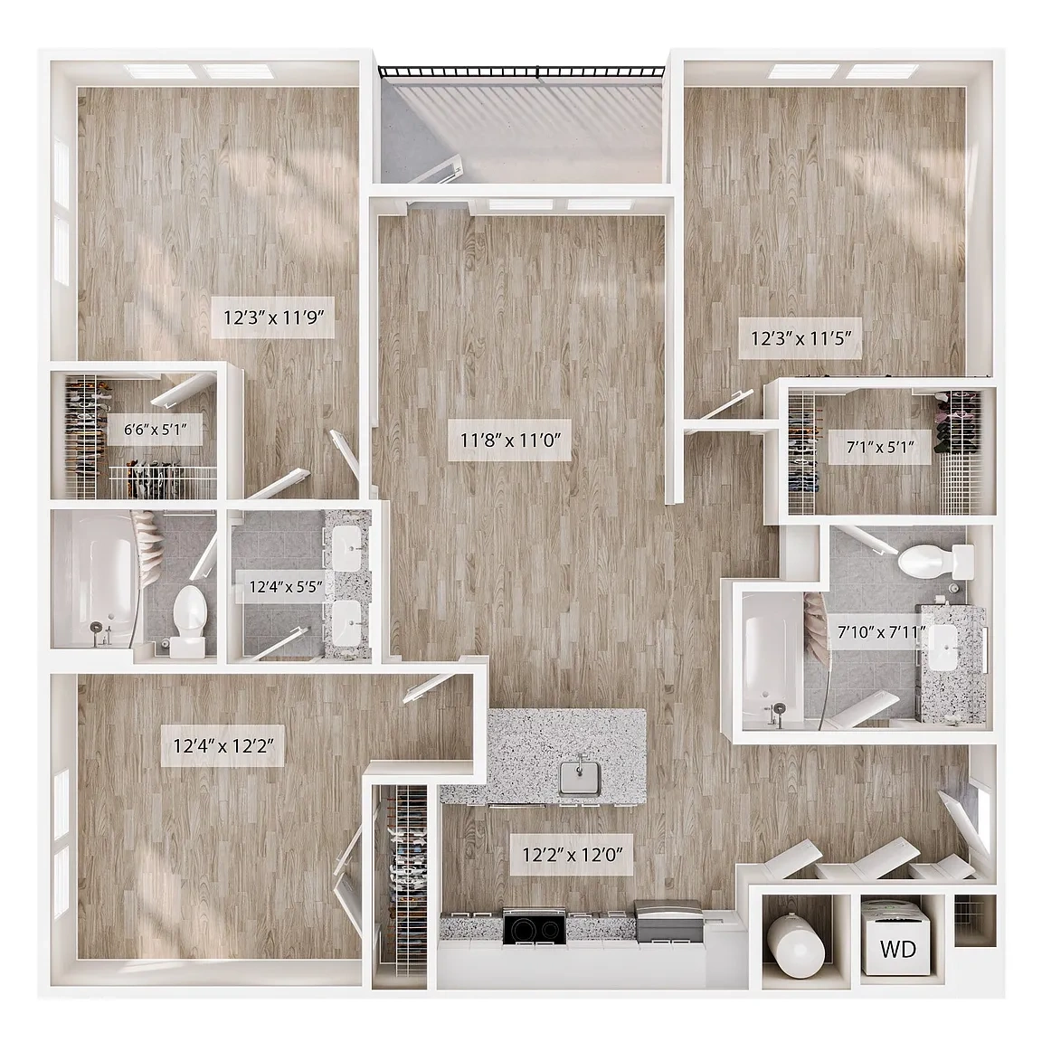 The Westbrook Apartments at Brewers Row – Floor plan