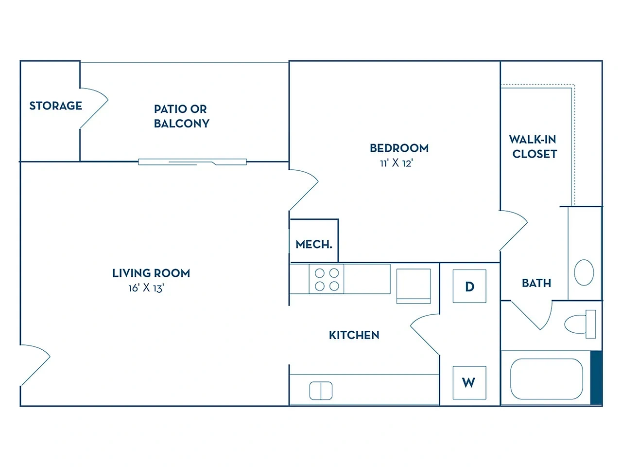 The 1800 at Barrett Lakes Apartments – Floor plan