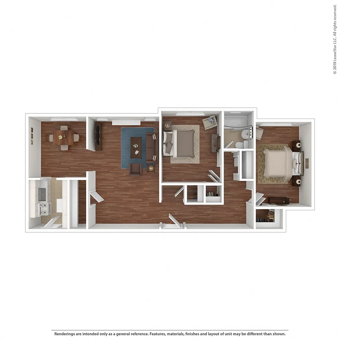 Lewis Manor Apartments – 2 Bedroom 1 Bath