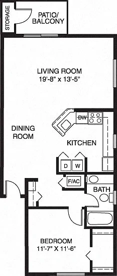 Dupont Lakes Apartments – Floor plan