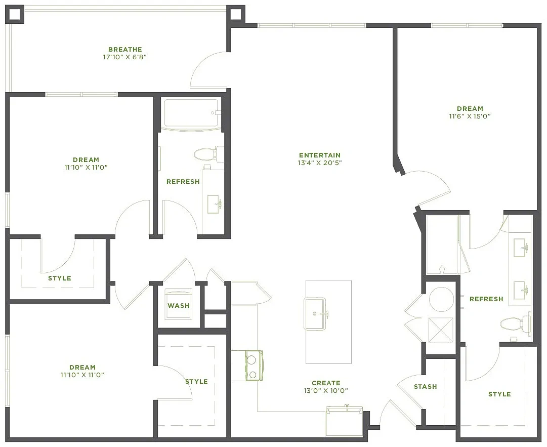 AVLI AT CROSSTOWN CENTER APARTMENTS – Floor plan