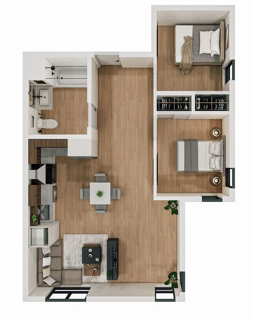 10th and Robinson – Floor plan
