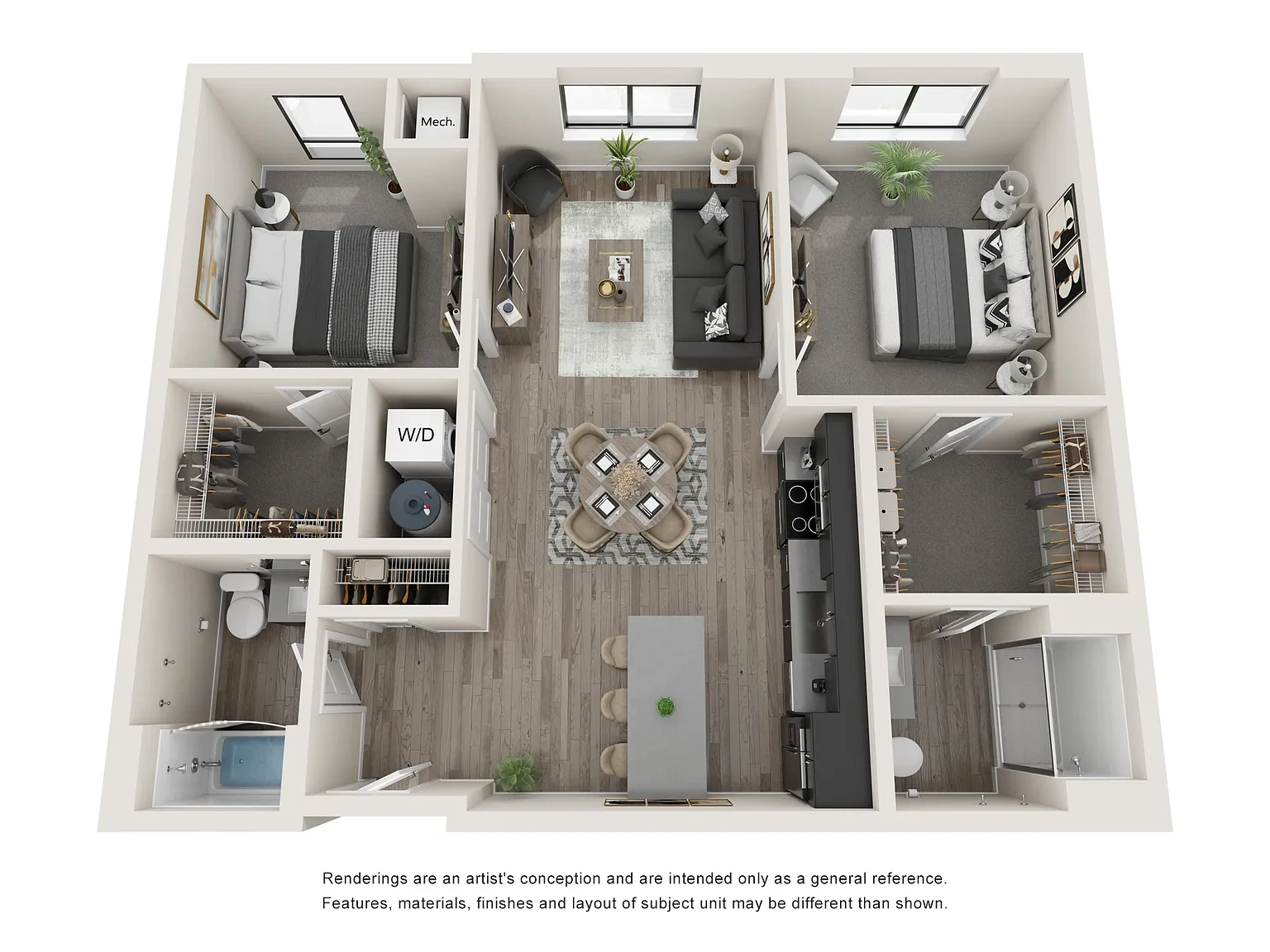The Abbey Townhomes and Flats – 2bdx2ba