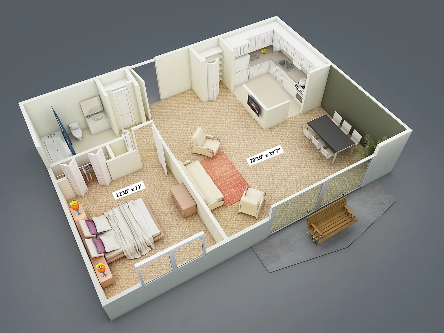 Camelot Apartments – One Bedroom First Floor